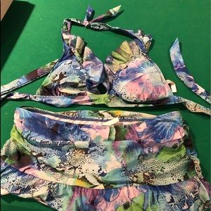 Kenneth Cole, XL, two piece bathing suit, New